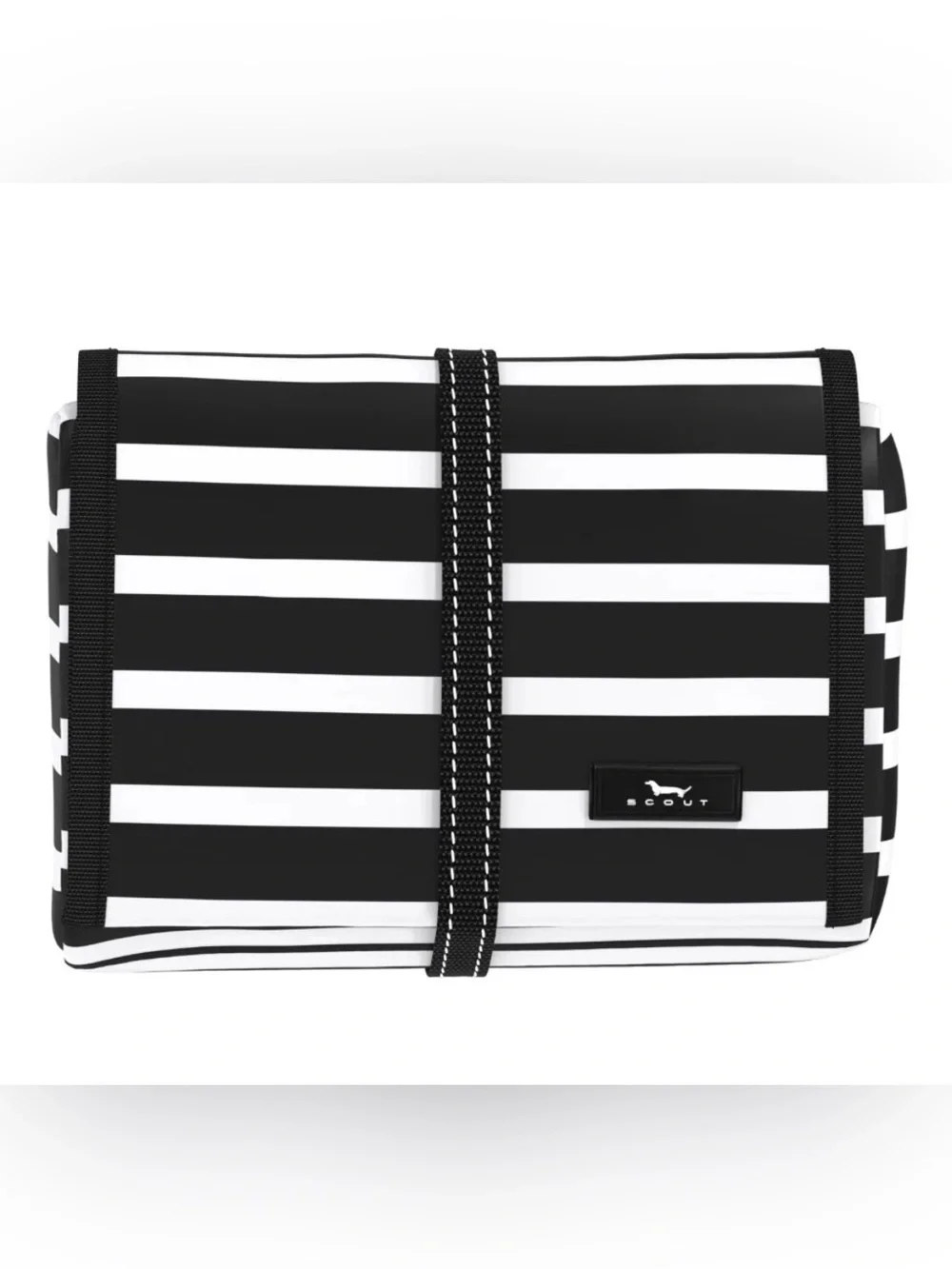 SCOUT Beauty Burrito Hanging Toiletry Bag Black and White